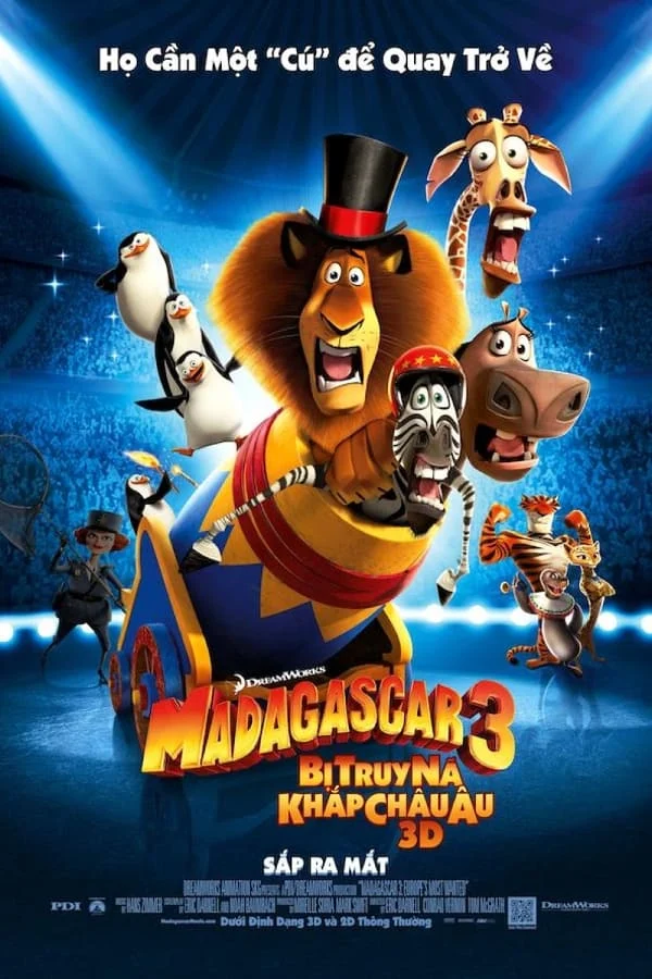 Poster phim Madagascar 3: Thần Tượng Châu Âu